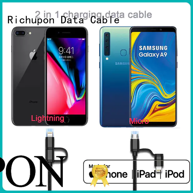 Richupon 2 in 1 usb charging cable wholesale for data transmission