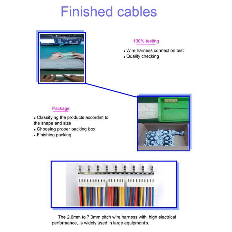 Custom 2.6 mm to 7mm pitch wire harness assembly