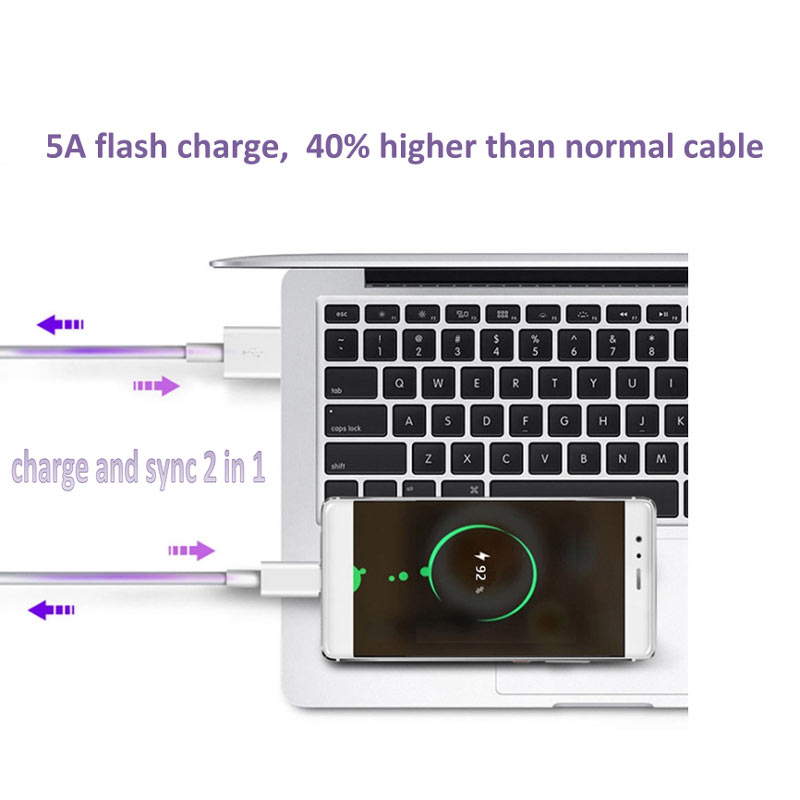 Usb c port cable quick charging data cable for Huawei