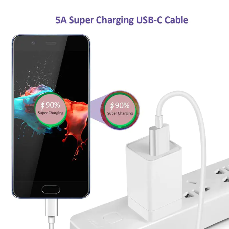 Usb c port cable quick charging data cable for Huawei