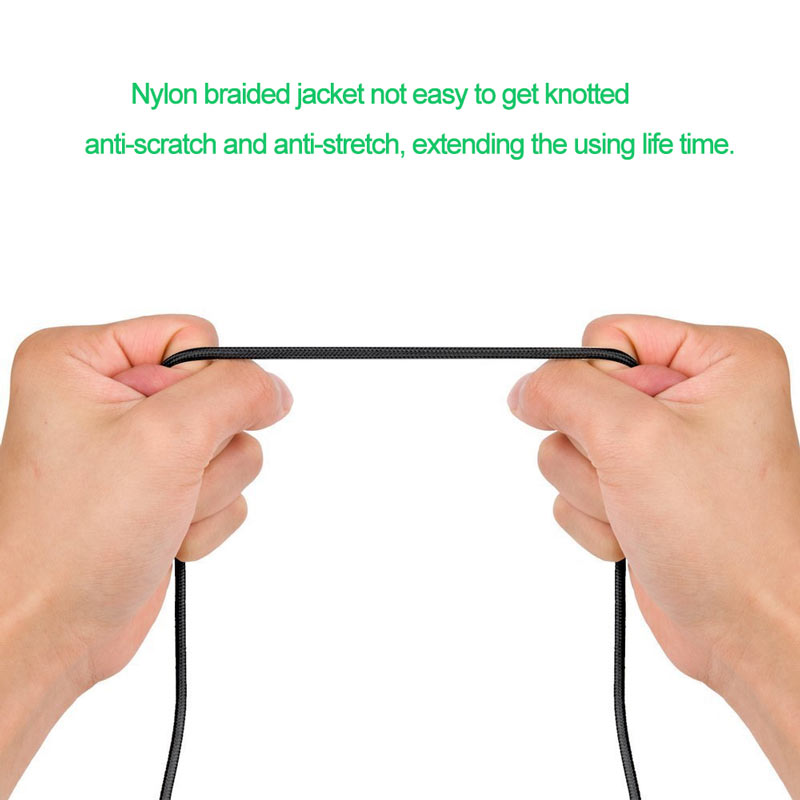 3 in 1 Nylon Braided Multifunctional and Fast USB Charging Cable Compatible with Most Smart Phones