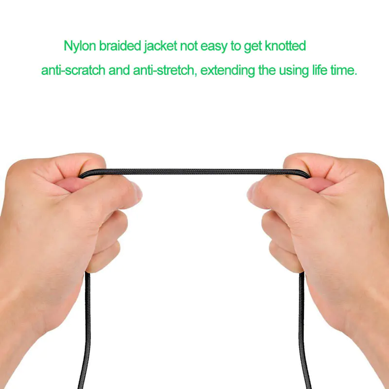 3 in 1 Nylon Braided Multifunctional and Fast USB Charging Cable Compatible with Most Smart Phones