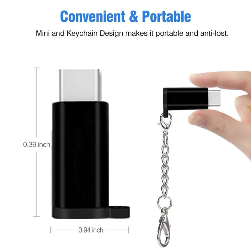 Mobile Phone Accessory USB-C Male to Micro USB Female Converter