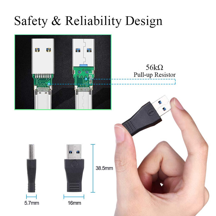 USB 3.1 Gen 1 Type C Male to USB 3.0 A Female Adapter