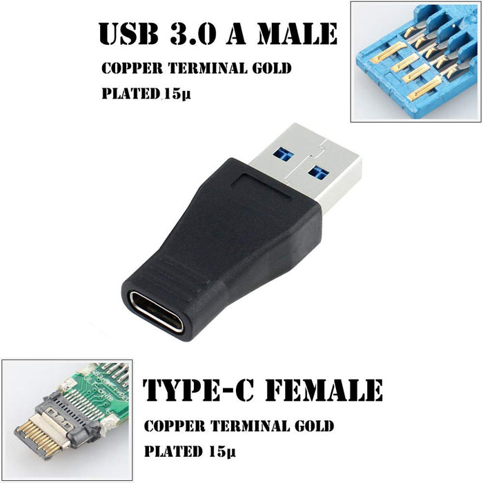 USB 3.1 Gen 1 Type C Male to USB 3.0 A Female Adapter