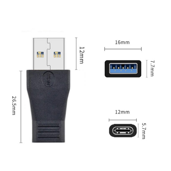 USB 3.1 Gen 1 Type C Male to USB 3.0 A Female Adapter