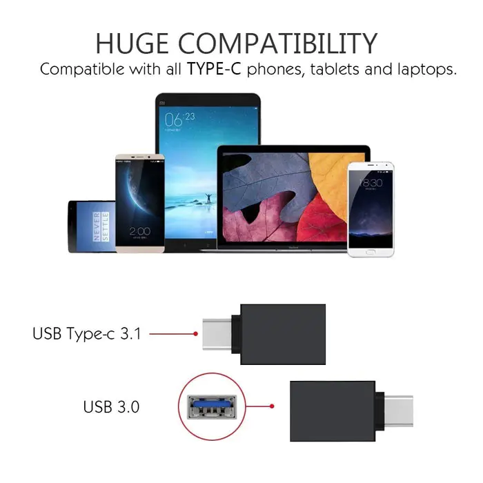 Usb adapter high-speed usb 3.0 and 3.1type for apple