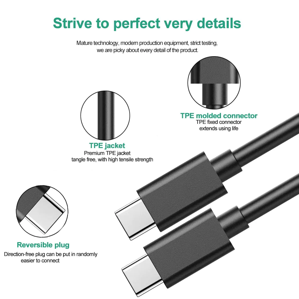 Richupon 3ft long usb c cable suppliers for power bank