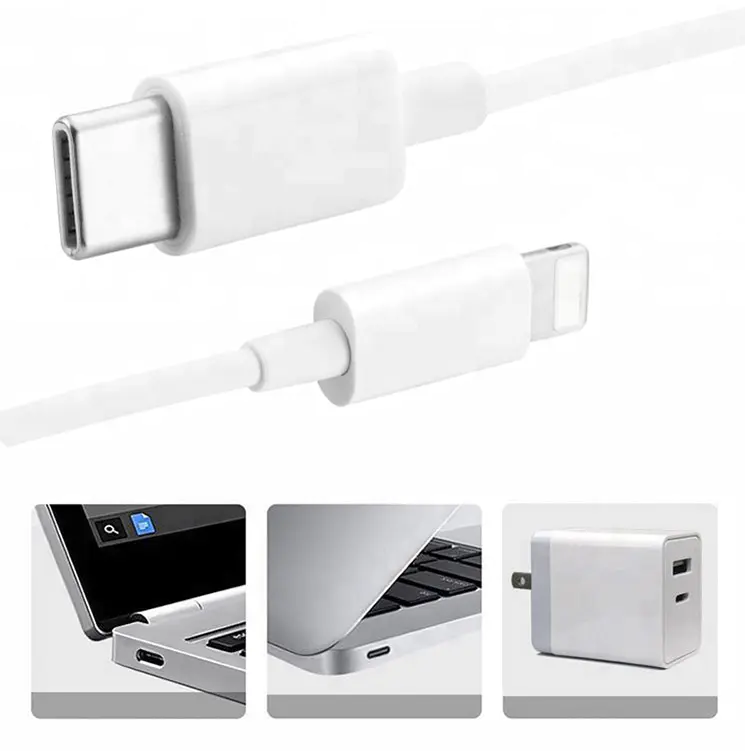 PD fast charging usb adapter USB C to lightning cable