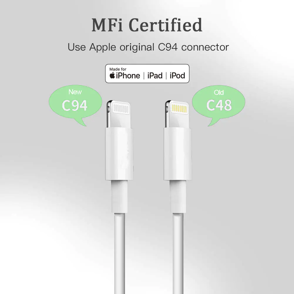 Cable usb c to Lightning Cable 3.3ft Apple MFi Certified