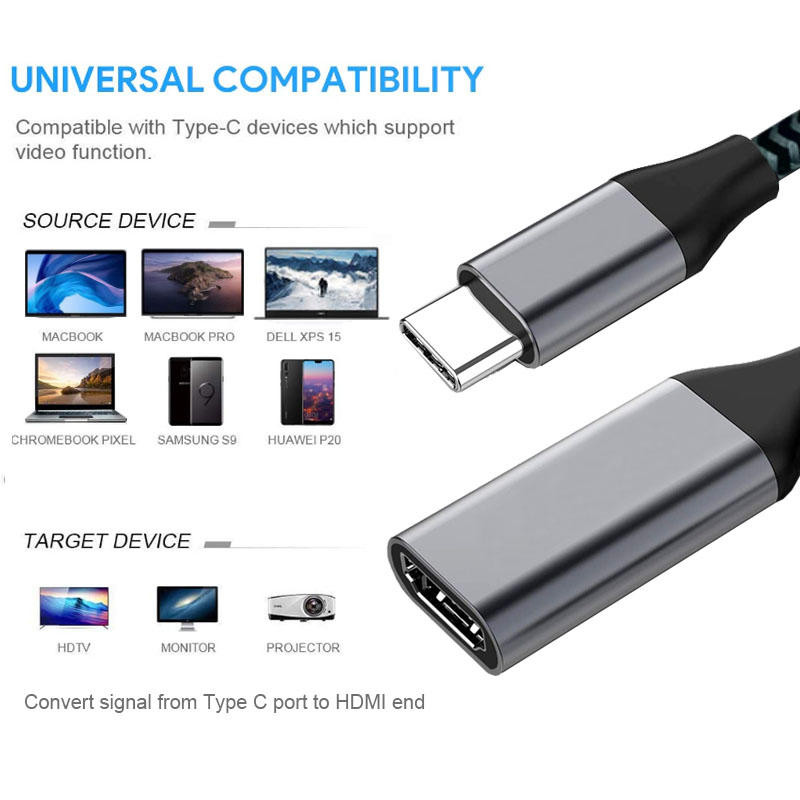Custom USB-C to HDMI female adapter 4K@60Hz  for MacBook Pro 2018 2017 suppliers