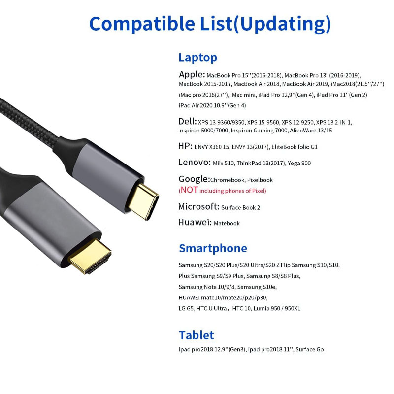 Wholesale mac usb c to hdmi cable cord manufacturers for internet-4