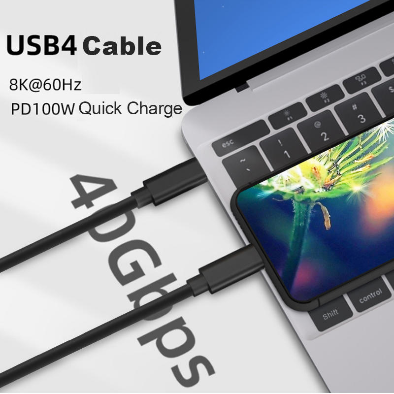 USB4 Cable,100W Fast Charging Cable, 40Gbps USB C to USB C PD Cable Compatible for Thunderbolt 4/3