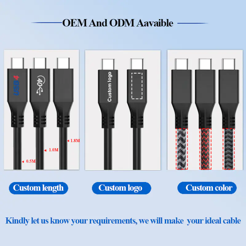 USB4 Cable,100W Fast Charging Cable, 40Gbps USB C to USB C PD Cable Compatible for Thunderbolt 4/3
