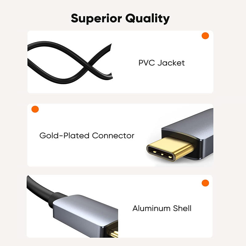 8K@60Hz USB C to HDMI2.1 Adaptor,Support UHD4K@144Hz,4K@240Hz Resolution HDR,Synaptics7100 Chipset