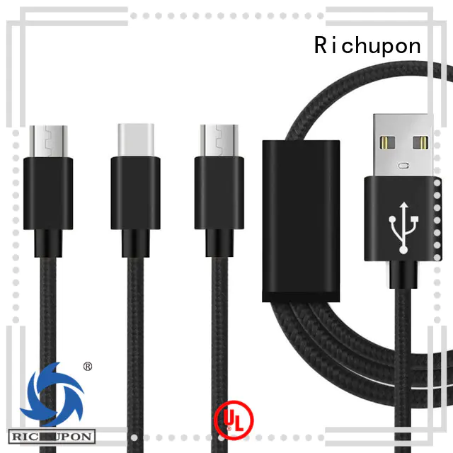 Richupon good quality 3 in 1 usb data cable vendor for charging
