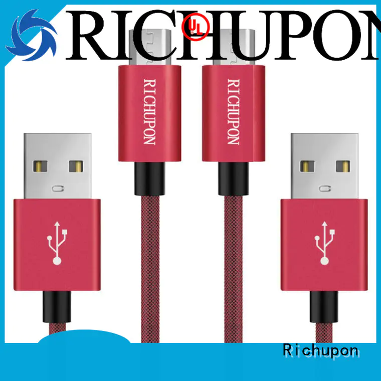 Richupon micro usb power cable for manufacturer for video transfer