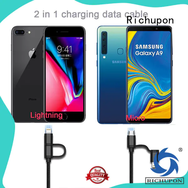 Richupon 2 in 1 charging cable for manufacturer for data transmission