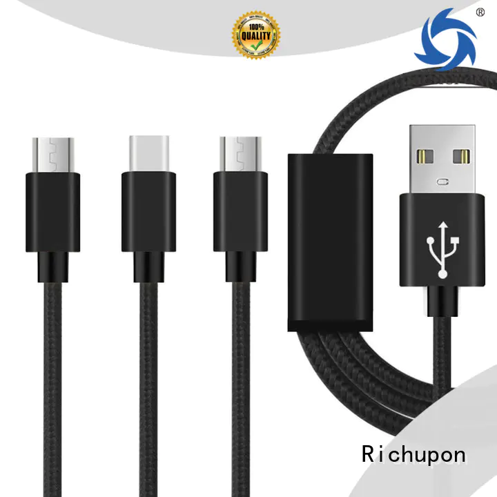 Richupon 3 in 1 micro usb cable vendor for data transmission