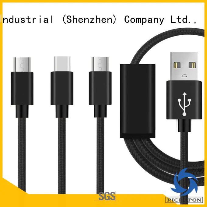 Richupon good quality 3 in one usb cable directly sale for charging