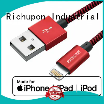 Richupon braided lightning cord directly sale for data transfer
