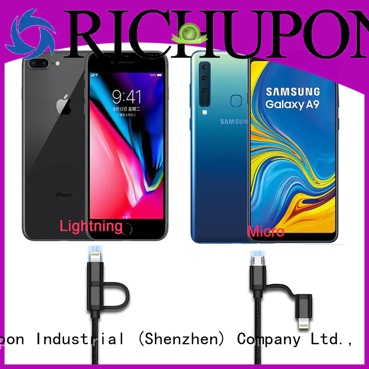 Richupon 2 in 1 usb charging cable for manufacturer for charging