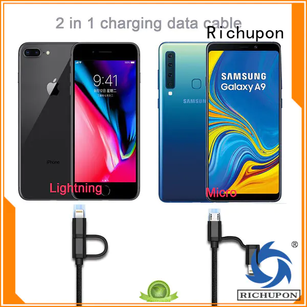 Richupon 2 in one charging cable marketing for charging