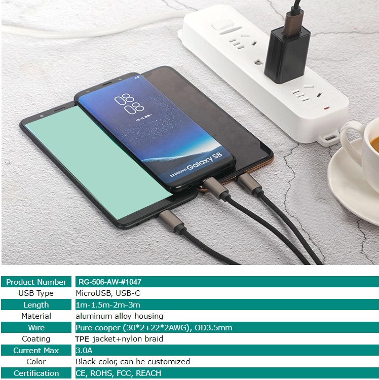 Latest micro usb 3 in 1 braided factory for charging-3